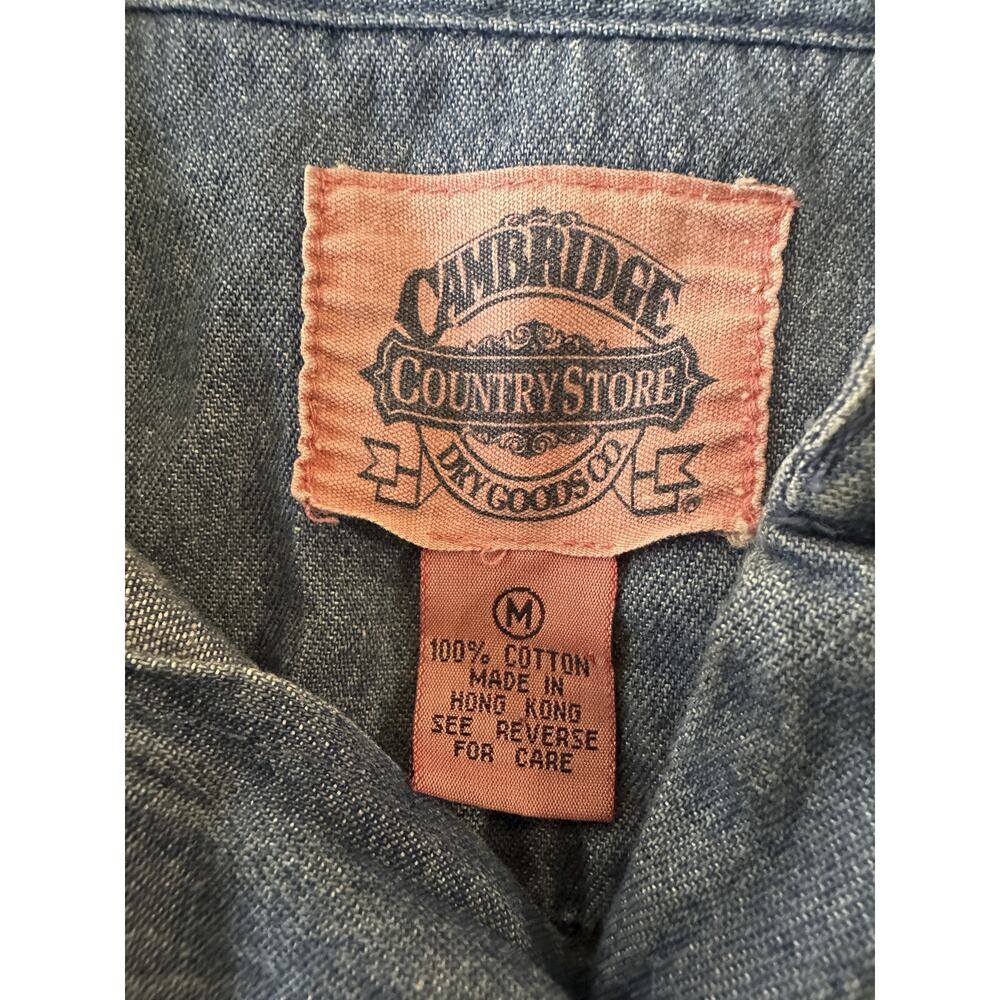 Vintage Golf Cambridge Dry Goods Country Store Denim Shirt Button Front Medium - Picture 11 of 15